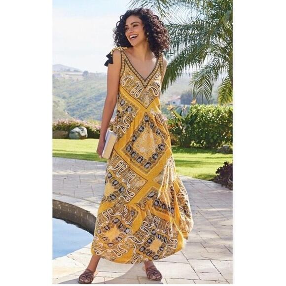 Soft Surroundings Paisley Boho Cotton Sleeveless Dress Medium - Picture 1 of 14